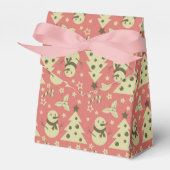 Retro Kerstbomen holly bessen ster snoep Bedankdoosjes (Voorkant Zijde)