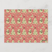 Retro Kerstbomen holly bessen ster snoep Briefkaart (Achterkant)