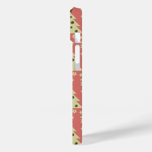 Retro Kerstbomen holly bessen ster snoep Case-Mate iPhone Case (Achterkant / Links)