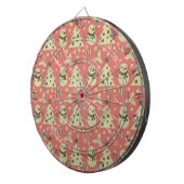 Retro Kerstbomen holly bessen ster snoep Dartbord (Voorkant Rechts)
