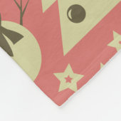 Retro Kerstbomen holly bessen ster snoep Fleece Deken (Hoek)
