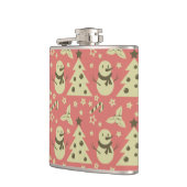 Retro Kerstbomen holly bessen ster snoep Heupfles (Links)