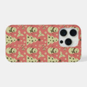 Retro Kerstbomen holly bessen ster snoep iPhone Hoesje (Achterkant horizontaal)