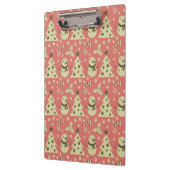 Retro Kerstbomen holly bessen ster snoep Klembord (Links)