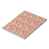 Retro Kerstbomen holly bessen ster snoep Notitieblok (Linkerzijde)