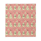 Retro Kerstbomen holly bessen ster snoep Notitieblok (Voorkant)