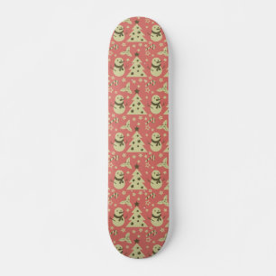Retro Kerstbomen holly bessen ster snoep Persoonlijk Skateboard