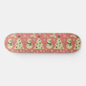Retro Kerstbomen holly bessen ster snoep Persoonlijk Skateboard (Horizontaal)