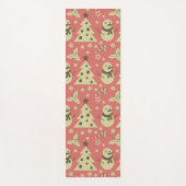 Retro Kerstbomen holly bessen ster snoep Yogamat (Voorkant)