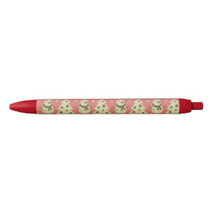 Retro Kerstbomen holly bessen ster snoep Zwarte Inkt Pen