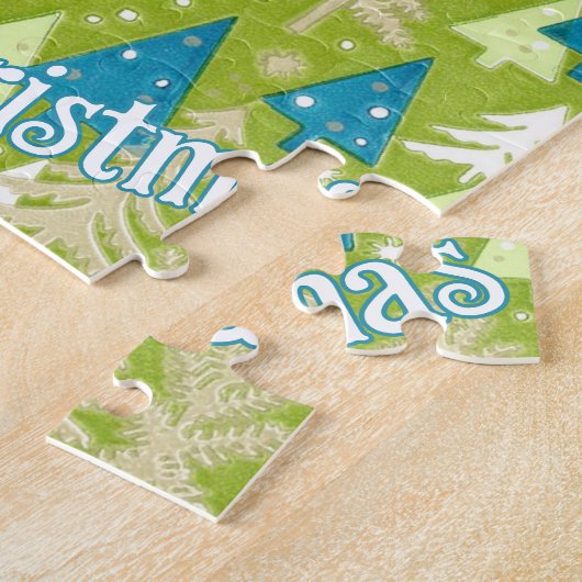 Retro Kerstbomen Legpuzzel (Zijkant)