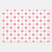 Retro kerstbomen Snoep Roze rood groen patroon Inpakpapier Vel (Voorkant 3)