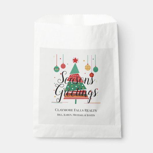 Retro kerstboom bedankzakje (Voorkant)