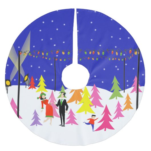 Retro kerstboom Boerderij kerstboomrok Rok (Voorkant)