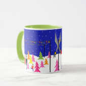 Retro kerstboom Boerderij Mok (Voorkant links)