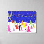 Retro kerstboom Boerderij stretched canvas Print (Voorkant)