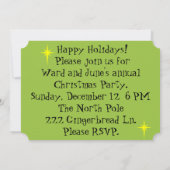 Retro Kerstboom Boerderij Uitnodigingen (Achterkant)