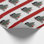 Retro kerstboom cadeaupapier (Hoek)