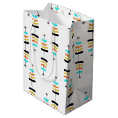 Retro kerstboom - cadeautas (Achterkant Gekanteld)