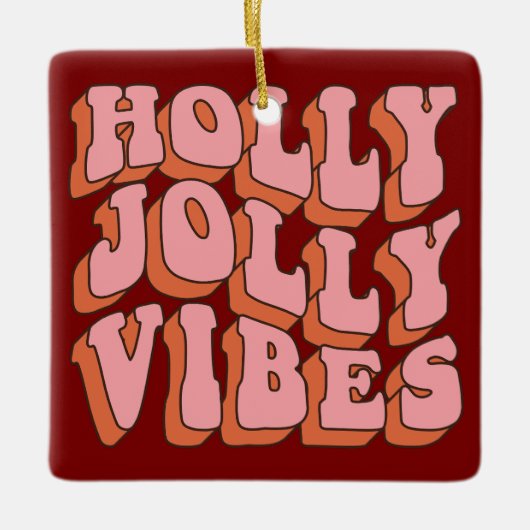Retro Kerstboom Cookie Ornament (Voorkant)