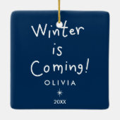 Retro Kerstboom Cookie Ornament (Achterkant)