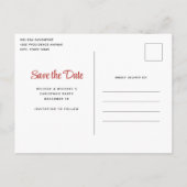 Retro Kerstboom Decoraties Save the Date Uitnodiging Briefkaart (Achterkant)