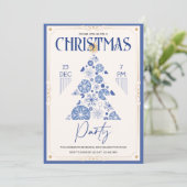 Retro Kerstboom Elegant Kerstfeest Kaart (Staand voorkant)