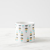 Retro Kerstboom Espresso Cup Kop (Voorkant)