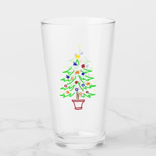 Retro kerstboom glas (Achterkant)