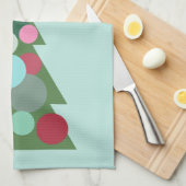 Retro Kerstboom Keukendoek Theedoek (Quarter Fold)