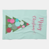 Retro Kerstboom Keukendoek Theedoek (Horizontaal)