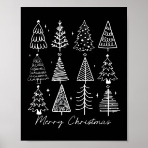 Retro Kerstboom Klassieker Poster