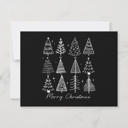 Retro Kerstboom Klassieker Save The Date (Voorkant)