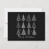 Retro Kerstboom Klassieker Save The Date (Achterkant)