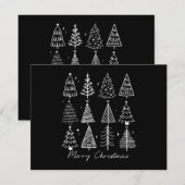 Retro Kerstboom Klassieker Save The Date (Voorkant / Achterkant)