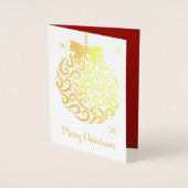 Retro Kerstboom Lampje Foto Sjabloon Folie Kaart (Voorkant)