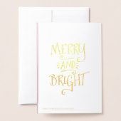 Retro Kerstboom Lampje Foto Sjabloon Folie Kaart (Met envelop)