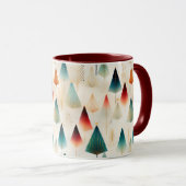 Retro kerstboom mok (Voorkant rechts)