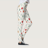 Retro Kerstboom Ornamente Leggings (Rechts)