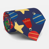 Retro kerstboom ornamenten stropdas (Opgerold)