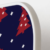 Retro Kerstboom Patroon Aangepaste naam Pickleball Paddle (Links Detail)