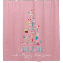 Retro kerstboom Roze Kerstmis