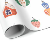 Retro Kerstboom Speelgoed Cadeaupapier (Rol Hoek)