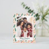 Retro Kerstboom Vakantie Foto Briefkaart (Staand voorkant)