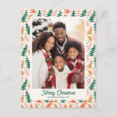Retro Kerstboom Vakantie Foto Briefkaart (Voorkant)