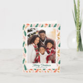 Retro Kerstboom Vakantie Vouwbare Fotokaart Feestdagen Kaart (Voorkant)