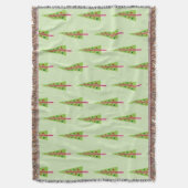 Retro Kerstboom werpt Deken (Voorkant Verticaal)