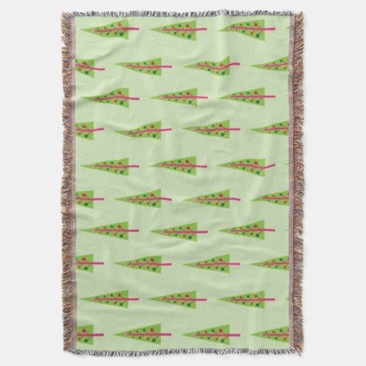 Retro Kerstboom werpt Deken (Voorkant Verticaal)