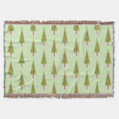 Retro Kerstboom werpt Deken (Voorkant)