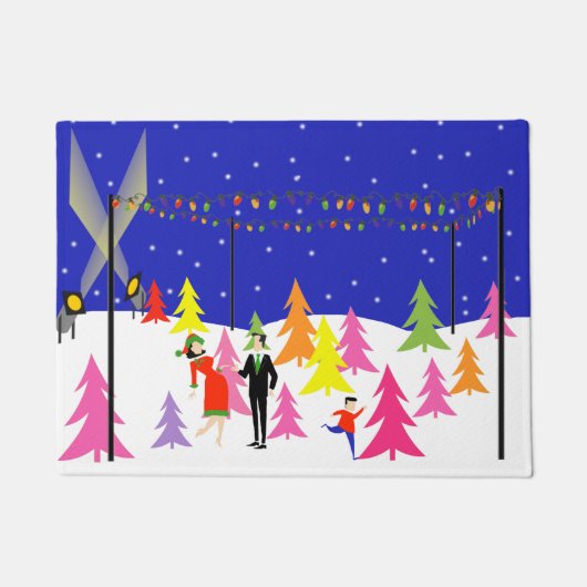 Retro kerstboomklep Boerderij Deurmat (Voorkant)